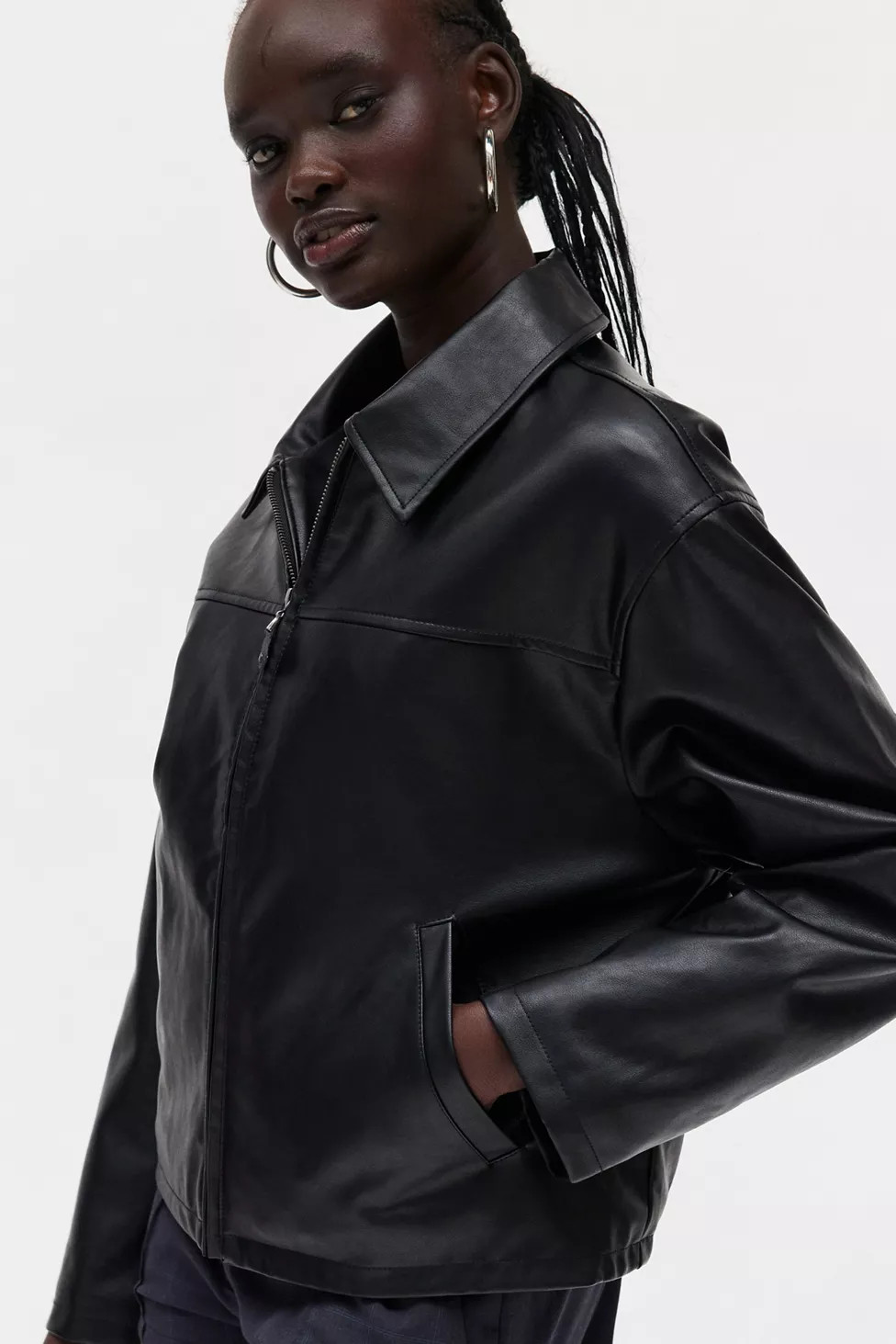 BDG Sasha Faux Leather Car Jacket | Urban Outfitters (US and RoW)