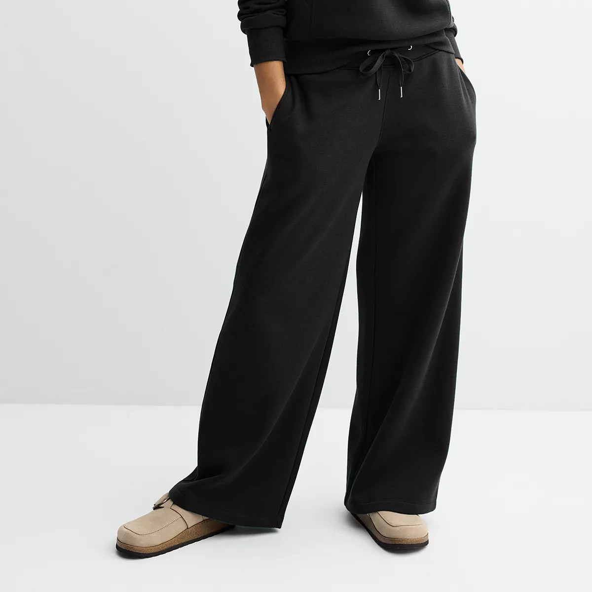 Women's Sonoma Goods For Life® Fleece Wide Leg Pants | Kohl's
