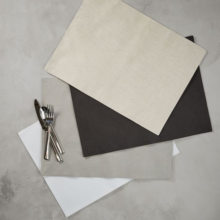 European Flax Lined Linen Placemats (Set of 2) | West Elm (US)