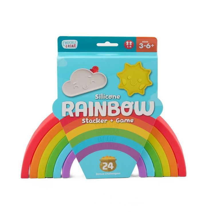 Chuckle & Roar Mini Rainbow Stacker Kids' Puzzle - 8pc | Target