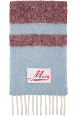 Marni - Blue Striped Scarf | SSENSE