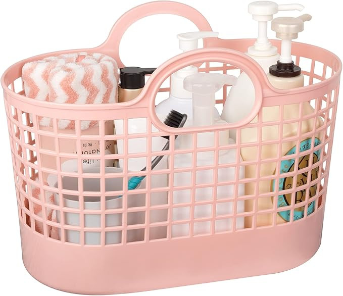 rejomiik Portable Shower Caddy Basket, Plastic Storage Soft Carry Tote with Handles Drainage Orga... | Amazon (US)