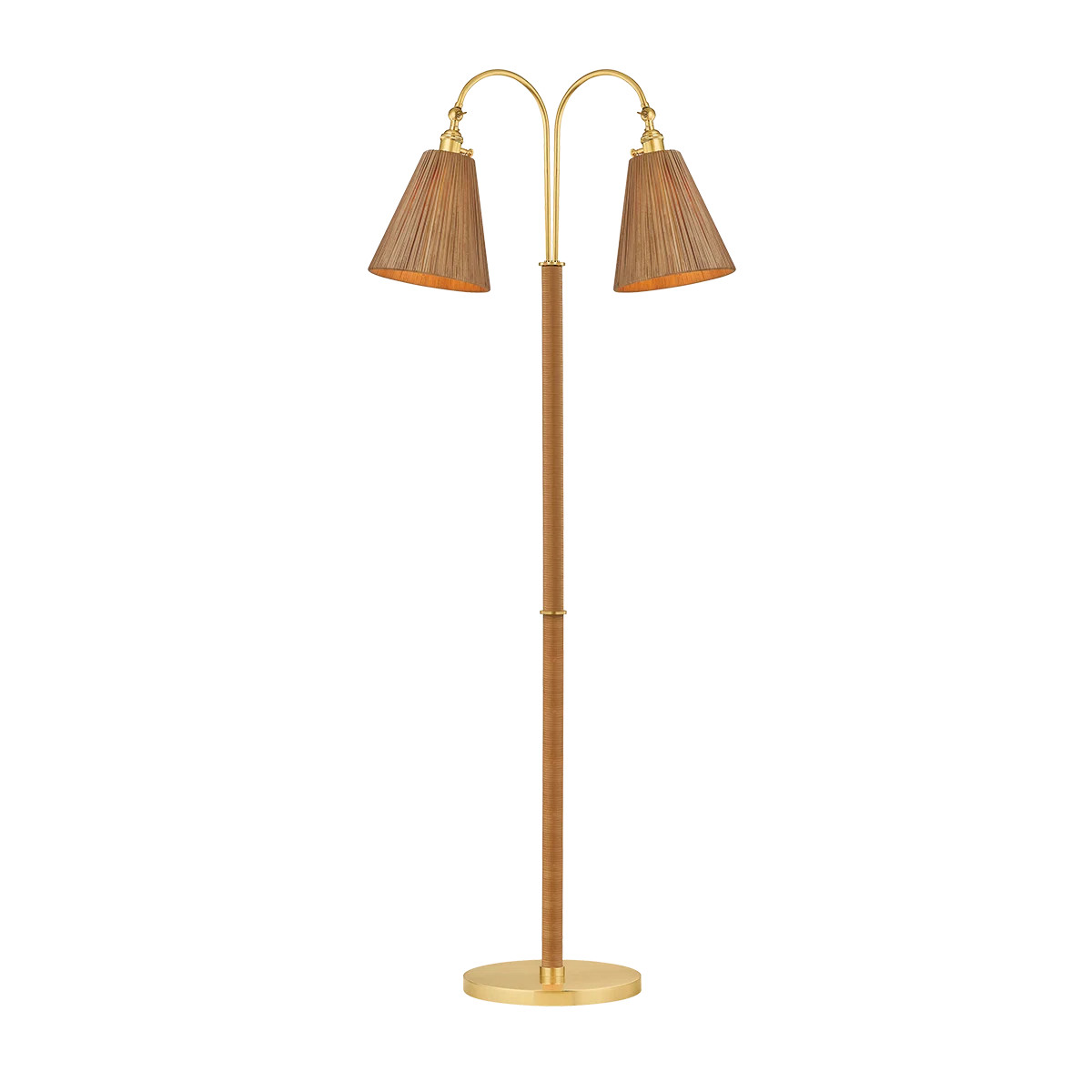 Ruthin Floor Lamp in Aged Brass | Wayfair North America