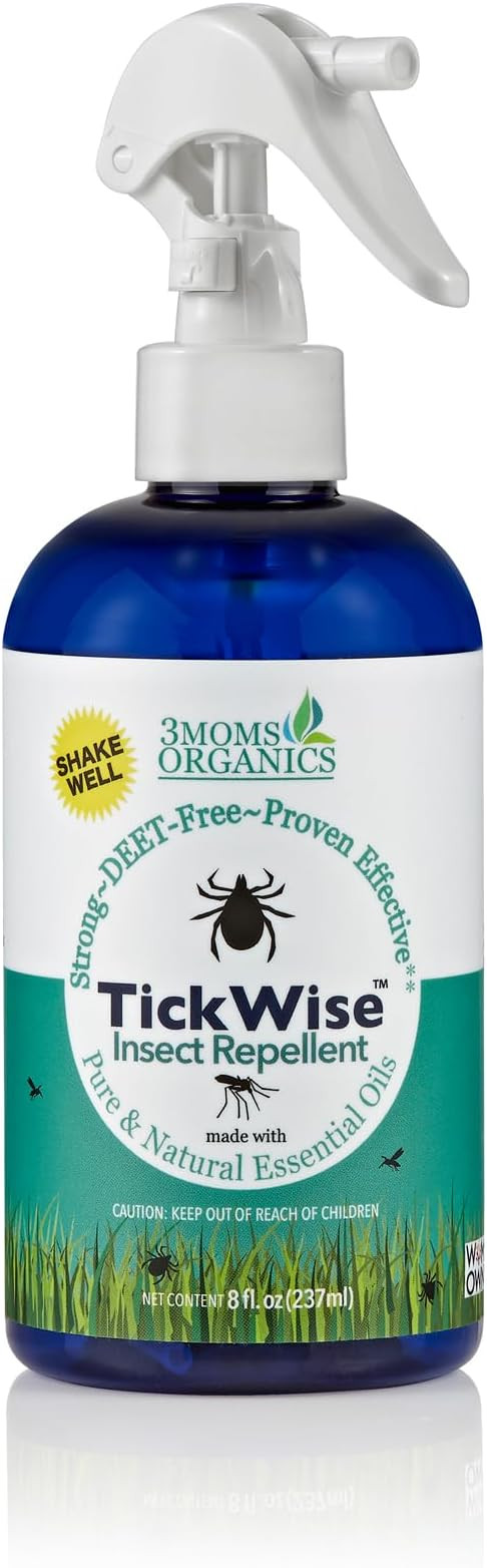 3 Moms Organics TickWise 8oz, Made with All Natural Essential Oils, DEET-Free, Tick and Insect Re... | Amazon (US)