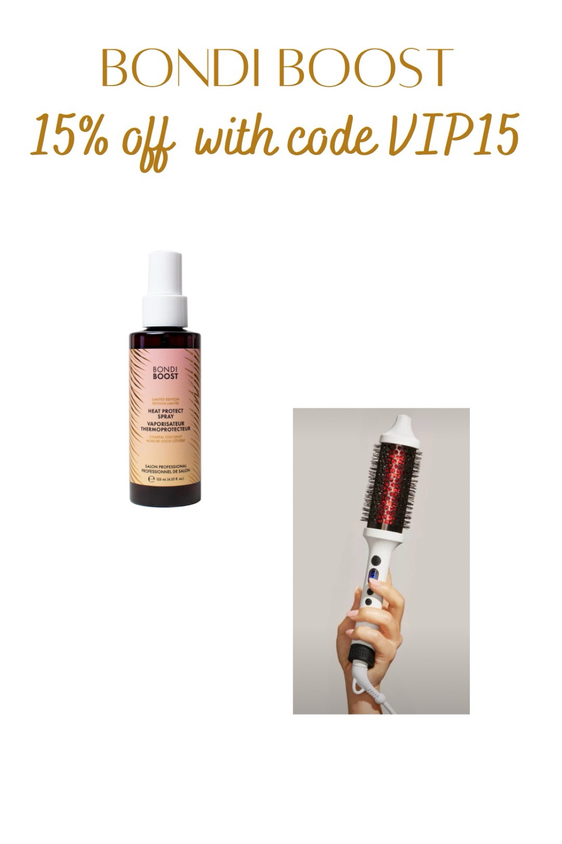 Bondi boost 15% off with code VIP15 bondi boost infared bounce brush, heated round brush

#LTKBeauty #LTKFindsUnder100 #LTKSaleAlert