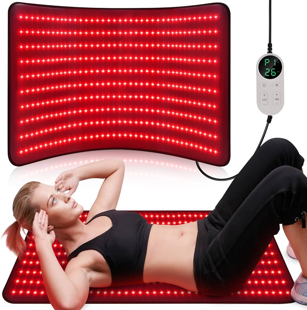 Red Light Therapy Mat for Body, 39’’ x 24’’Large Near Infrared Light Therapy with Timer, ... | Amazon (US)