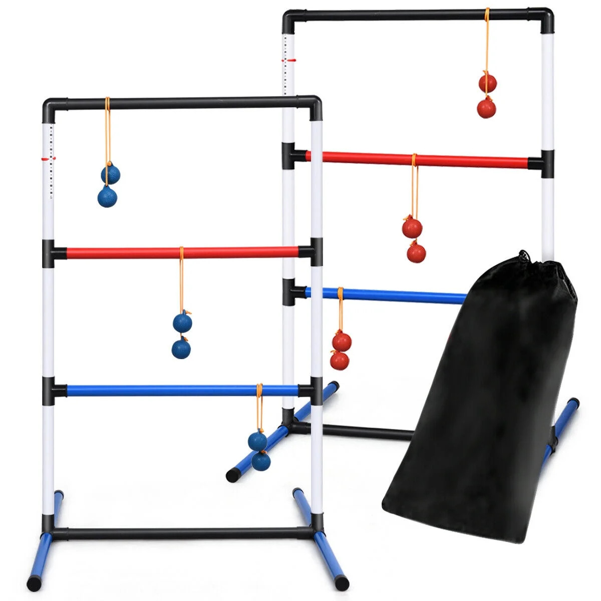 Gymax Ladder Ball Toss Game Set Indoor Outdoor W/6 Bolas Score Tracker Carrying Bag | Walmart (US)