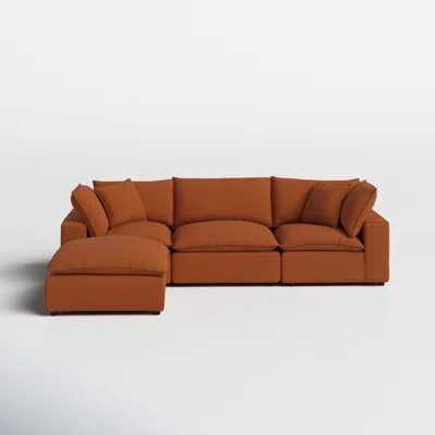 Ellaria 4 - Piece Modular Upholstered Reversible Chaise Sectional | Wayfair North America