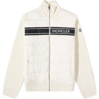 Moncler Men's Logo Stripe Down Zip Jacket in Off-White, Size Medium | END. Clothing | End Clothing (US & RoW)