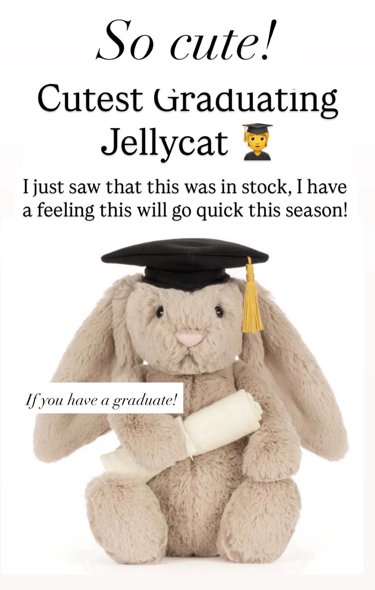 Cutest jellycat graduate 

#LTKKids