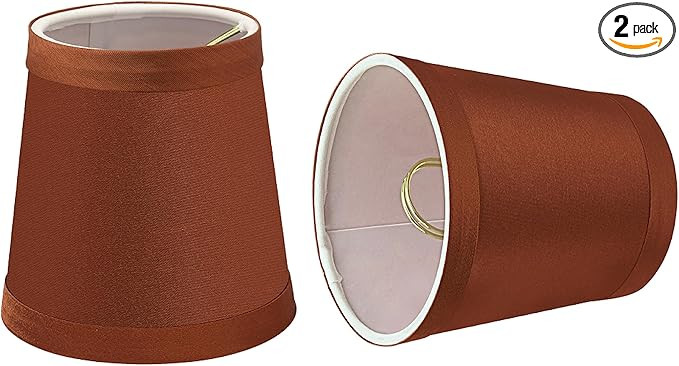 Aspen Creative 32715-2 Small Hardback Empire Shape Chandelier Clip-On Lamp Shade Set (2 Pack), Tr... | Amazon (US)