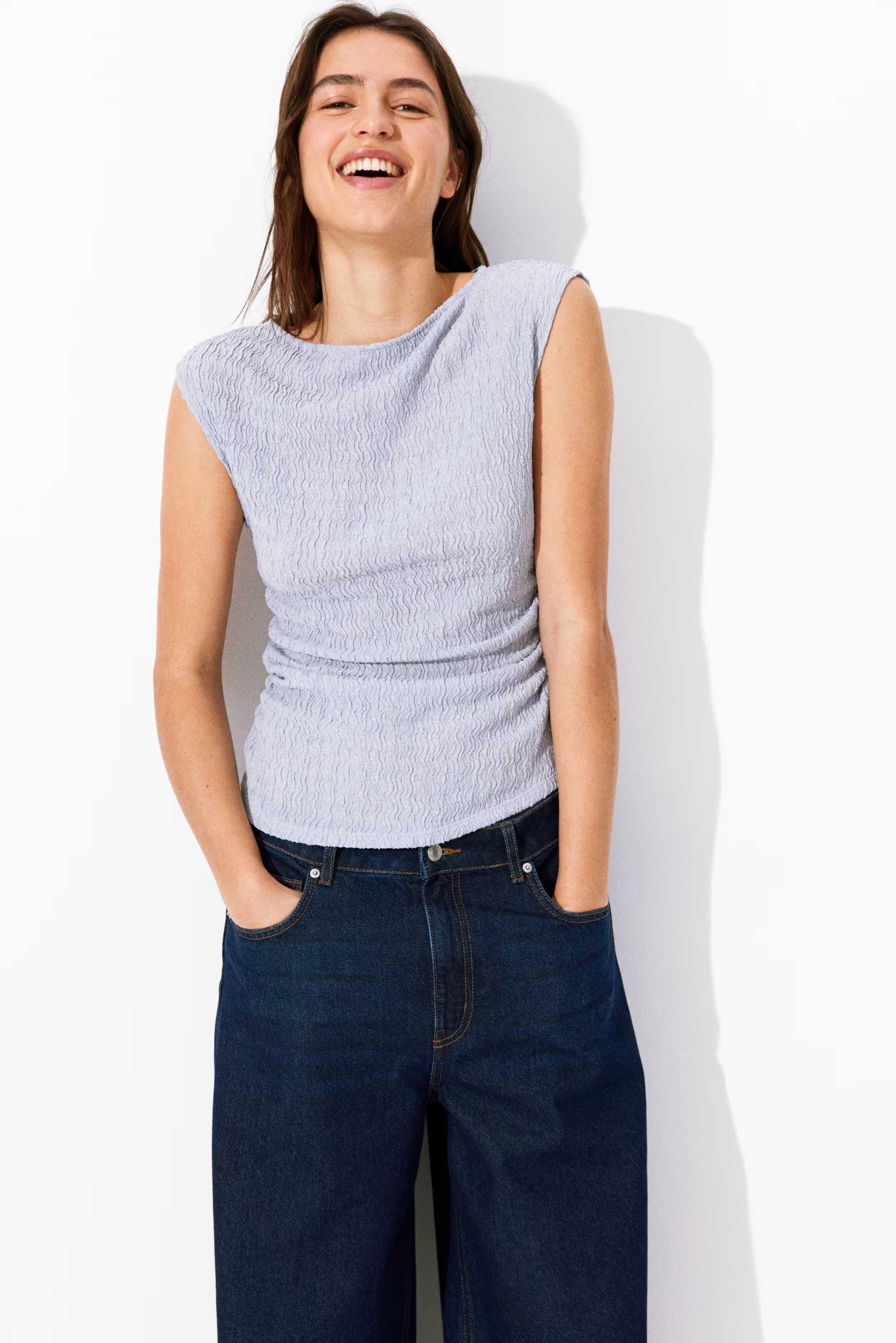 Textured jersey top | H&M (US + CA)