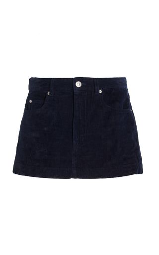 Rania Cotton-Linen Corduroy Mini Skirt | Moda Operandi (Global)