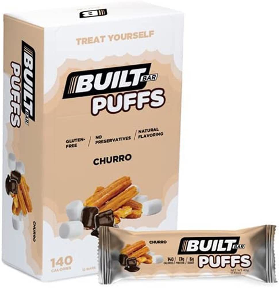Built Bar 12 Pack High Protein Energy Bars | Gluten Free | Chocolate Covered | Low Carb | Low Cal... | Amazon (US)