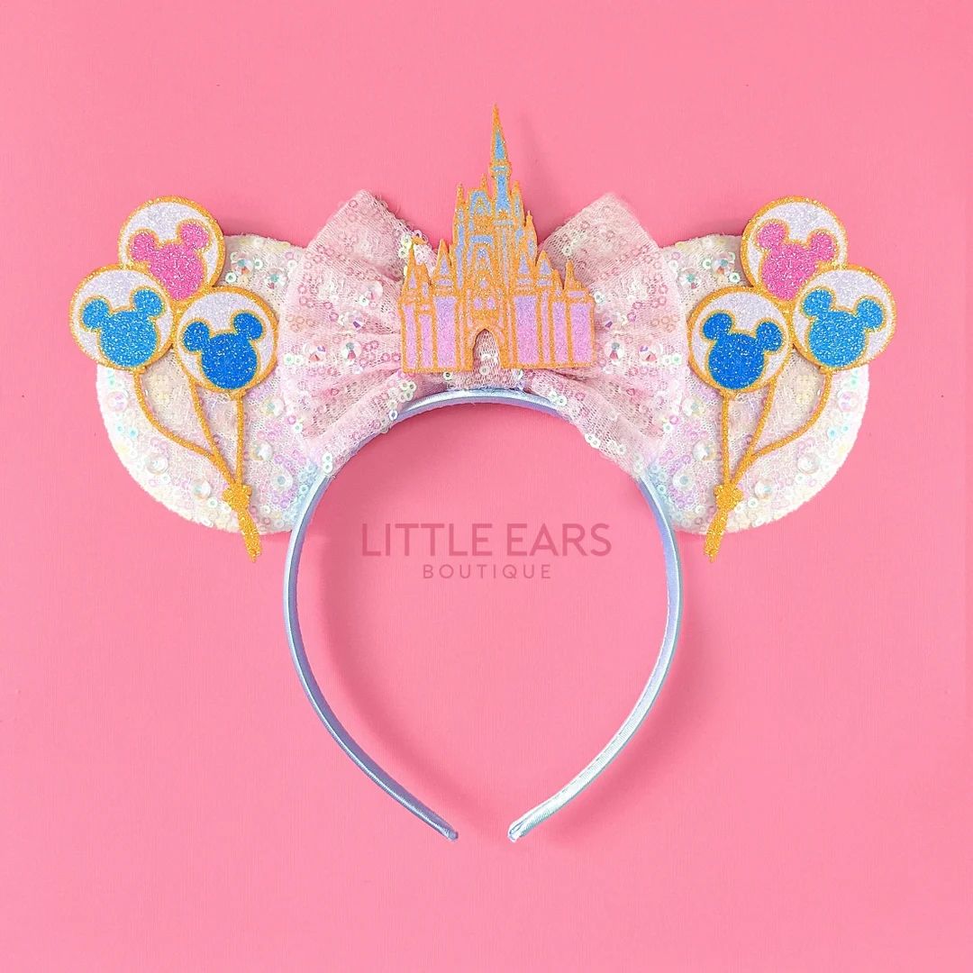 Castle Mickey Ears, Balloons Mouse Ears, Princess Ears, Minnie Ears, Mouse Ears Headband, Disney ... | Etsy (US)