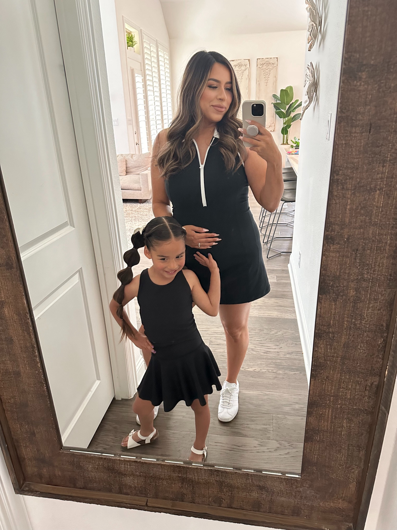Mommy & me sporty look! I’m wearing my normal size large in the dress! The picture shows a different one but it goes to the correct link! 

#LTKBump #LTKFamily #LTKStyleTip
