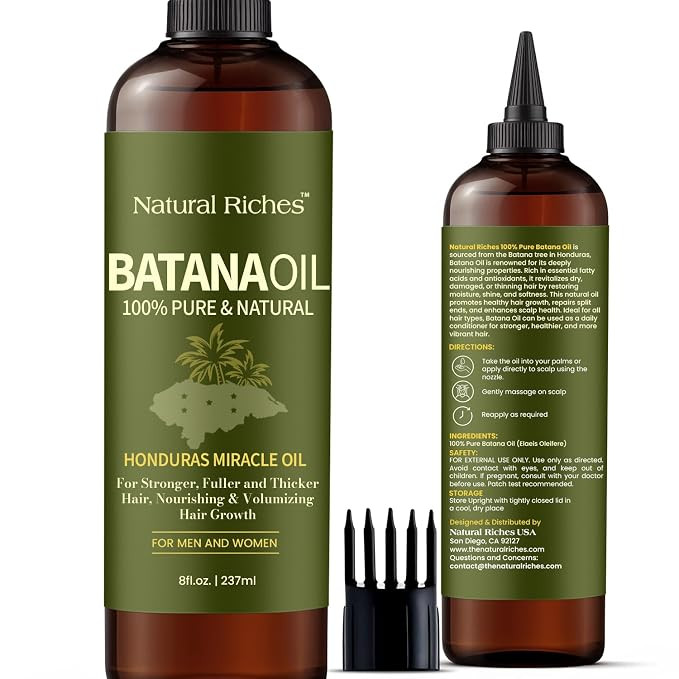 Natural Riches Unrefined Batana Oil, 8 fl oz, 100% Pure & Natural, Cold pressed Honduras Miracle ... | Amazon (US)