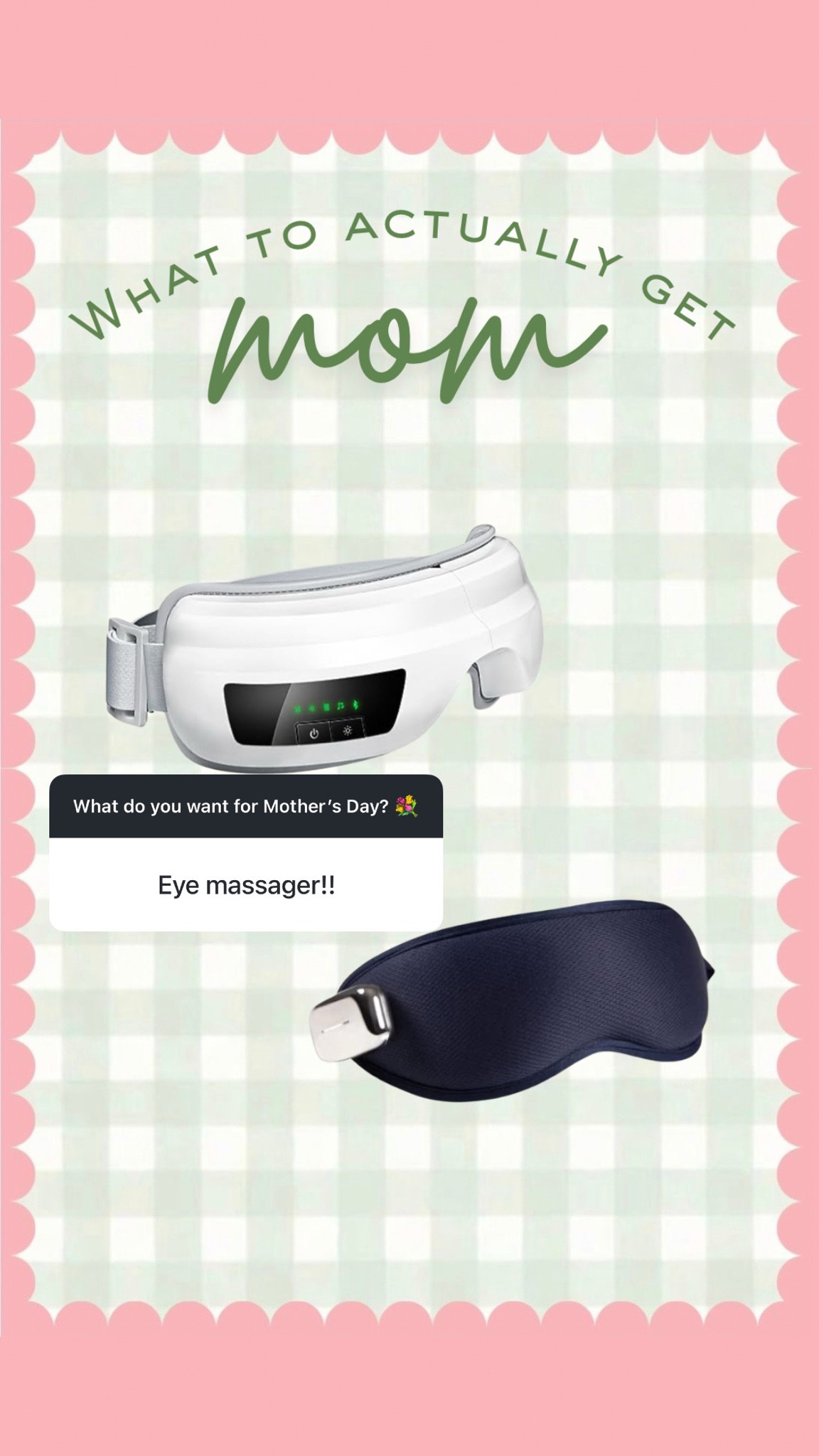 The moms have spoken and apparently we all want to decompress in complete darkness with an eye massager on 😂 linking the self-care favorites because honestly… relatable.

#SelfCareFinds #EyeMassager #MothersDayGiftGuide #LTKBeauty #AmazonFavorites #MomLife #RelaxationMode #WellnessFinds #GiftIdeas #LTKIt

#LTKMothersDay