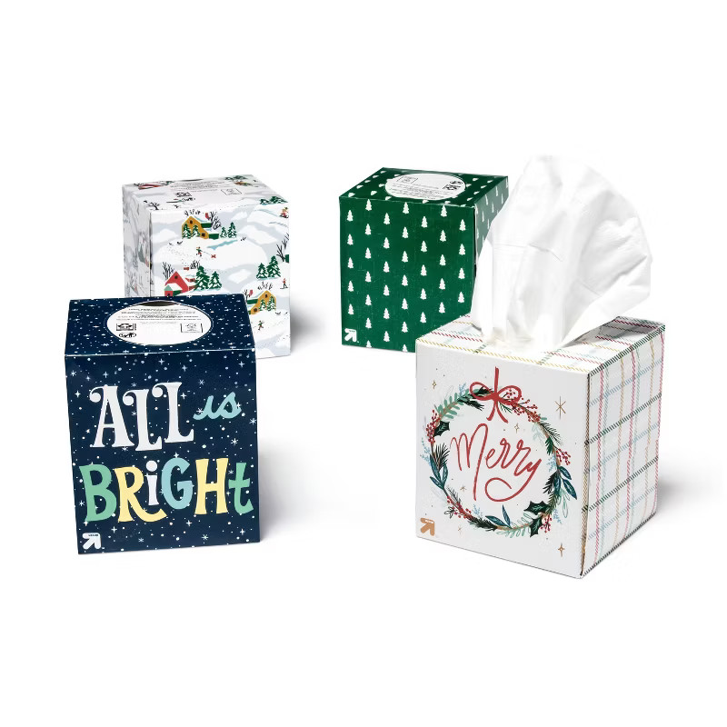 Holiday Ultra Soft Facial Tissue - 65ct/4pk - up & up™ | Target