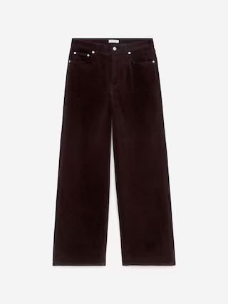 CORAL Corduroy Wide Jeans – Dark Burgundy – Women – ARKET GB | Arket UK