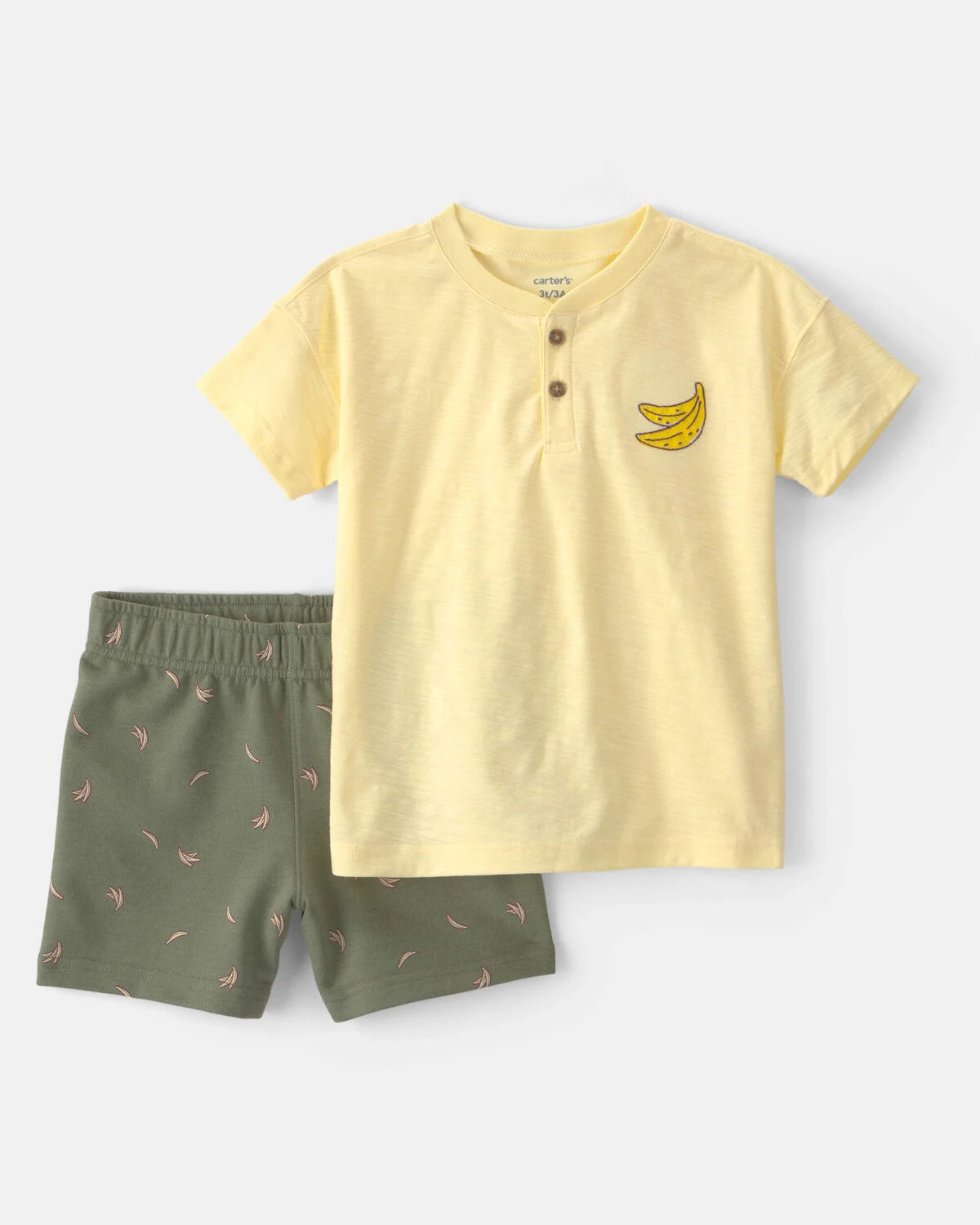 Toddler Boy 2-Piece Banana Top & Short Set - Yellow/Green | Carter's Inc