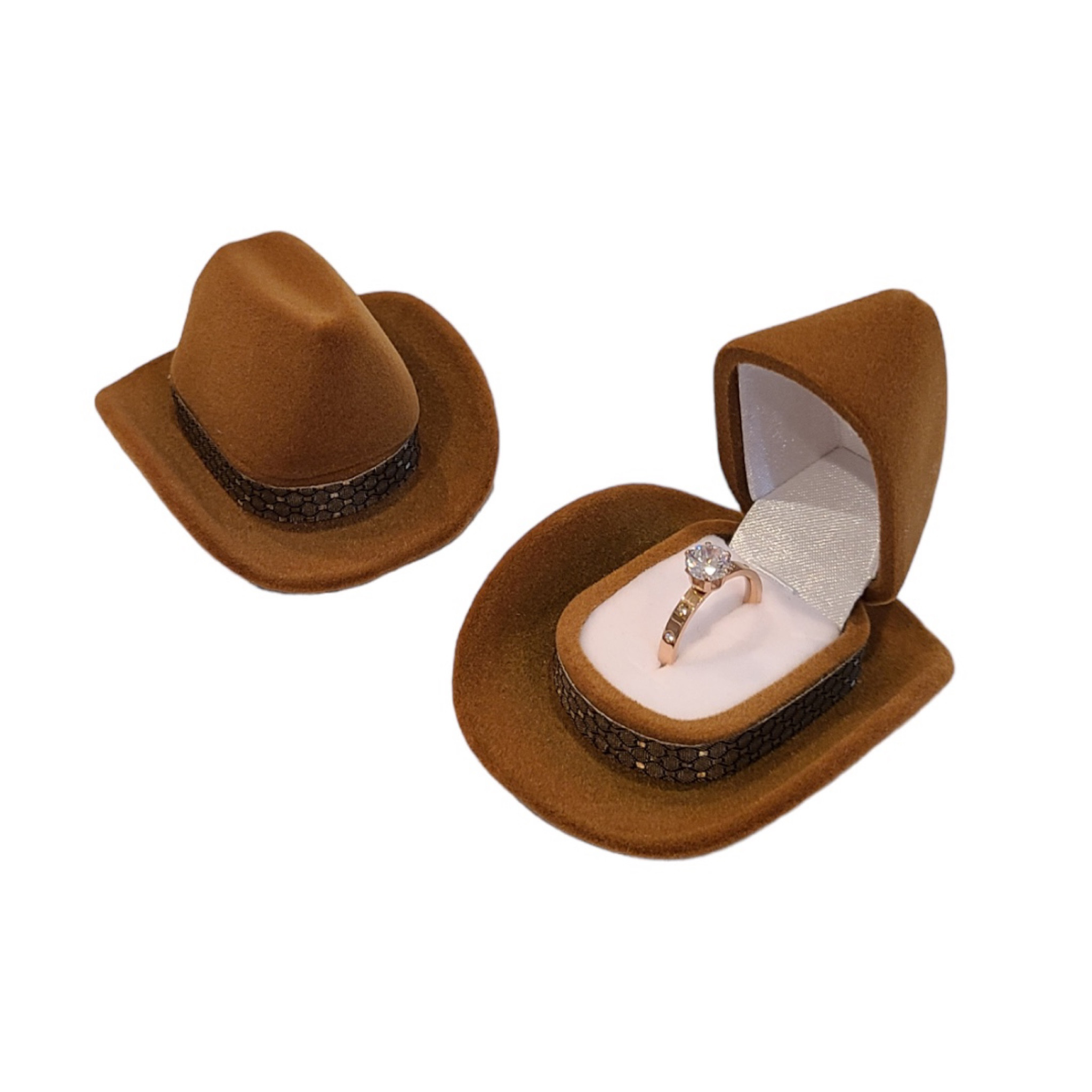 Cowboy hat ring case 
