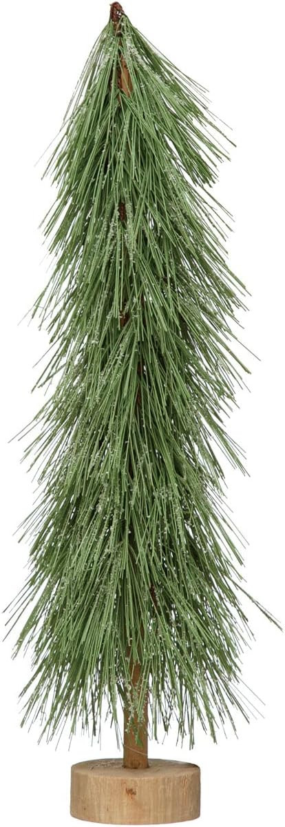 Creative Co-Op Plastic Tree with Wood Base, Green | Amazon (US)