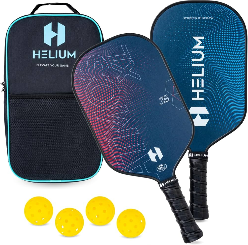Helium Atmos XL Elongated Pickleball Paddle Set of 2 - USAPA Certified Pro Carbon Fiber Picklebal... | Amazon (US)