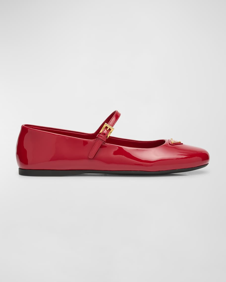 Prada Patent Mary Jane Ballerina Flats | Neiman Marcus