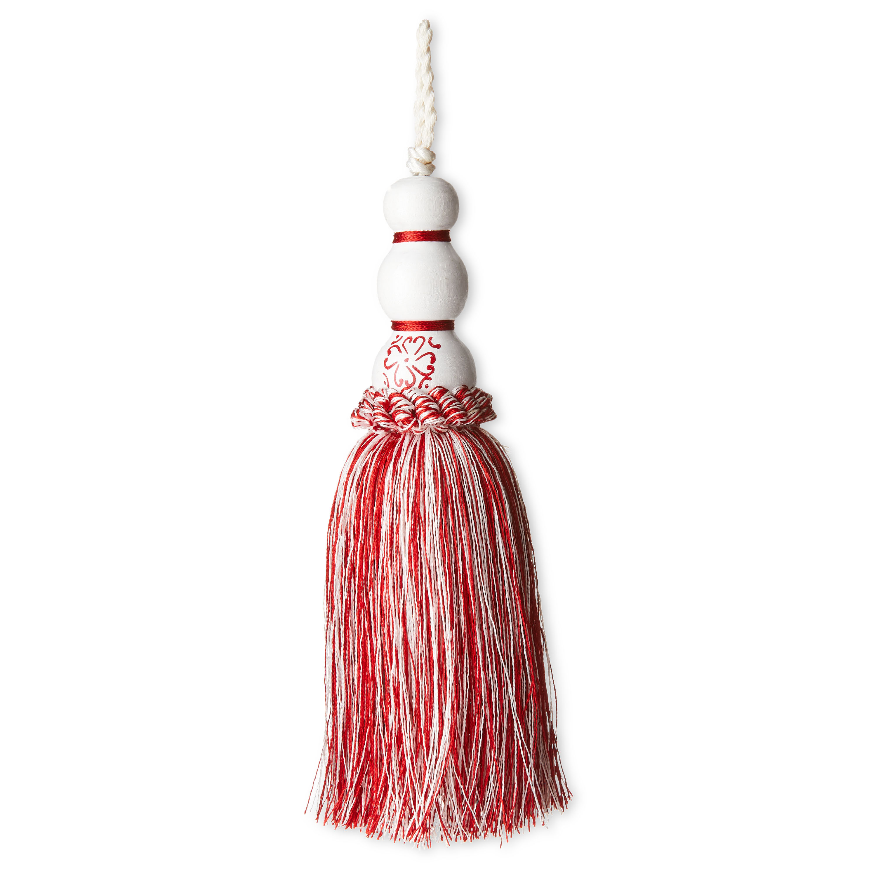Red and White Tassel Ornament, by Holiday Time | Walmart (US)
