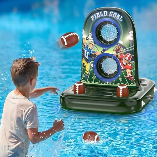 Pool Football - Inflatable Pool Toys for Kids Ages 8-12 with Stable Base and 4 Balls - Water Foot... | Amazon (US)