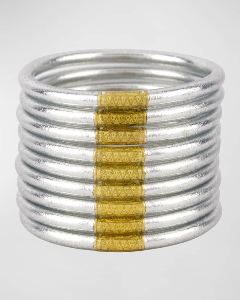 Gold All-Weather Bangles, Size S-L, Set of 9 | Neiman Marcus
