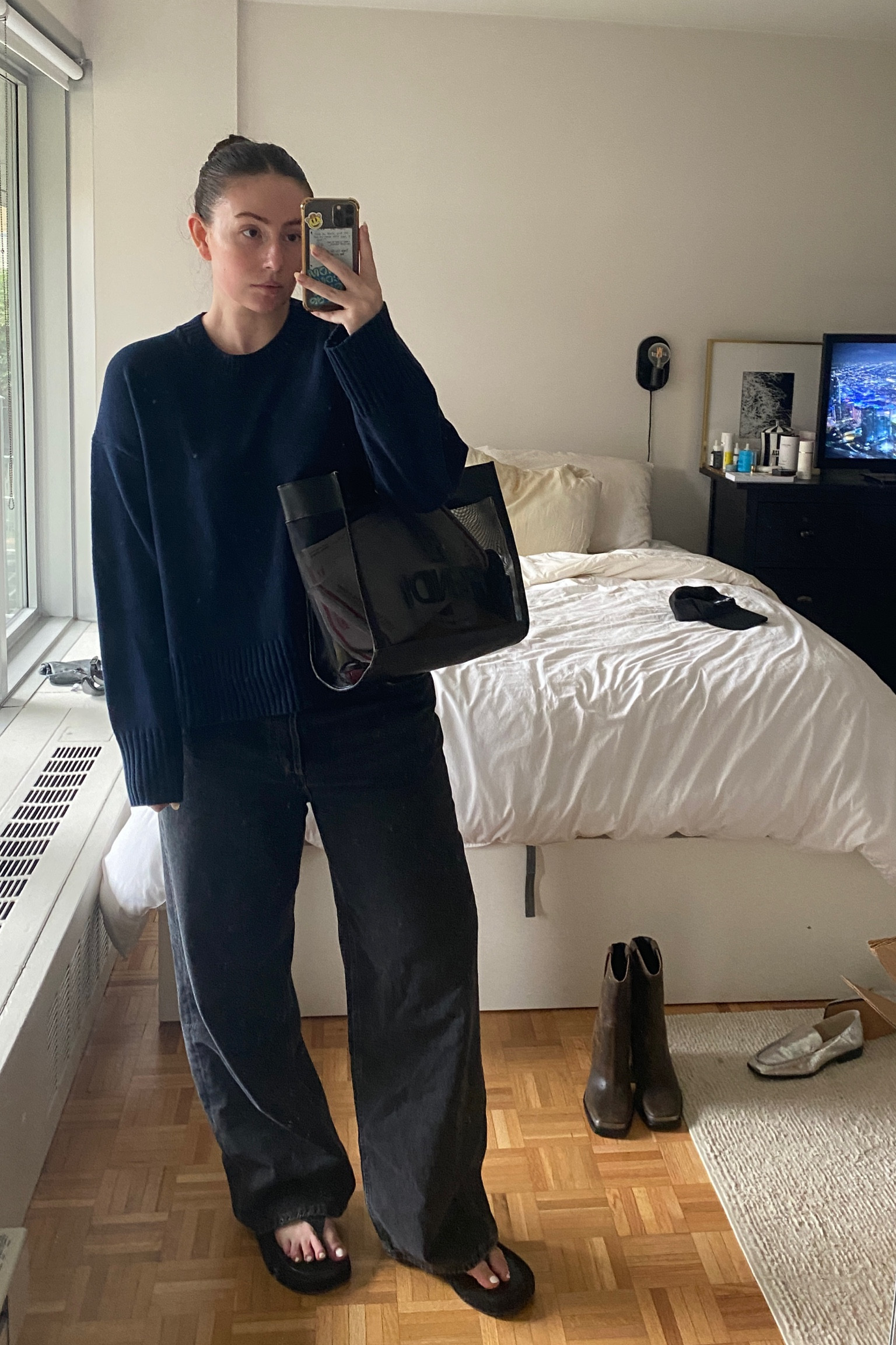 Wearing an XL in the sweater for a more oversized look. Took my normal 31 in the jeans (if you’re less curvy in the thigh you could size down 1). 😚 

#LTKfindsunder100 #LTKmidsize