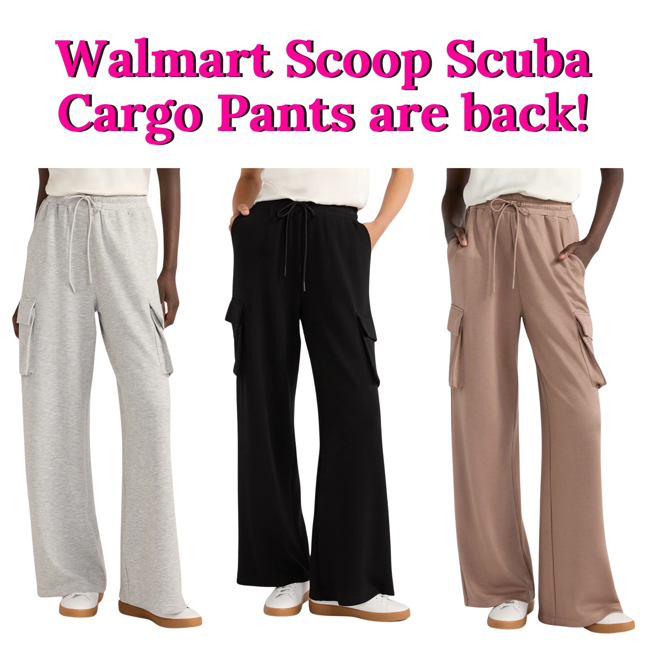 The Scoop Scubaknit cargo pants are back in stock at Walmart in these three colors! Grab them while you can! #walmartfashion

#LTKBacktoSchool #LTKFindsUnder50 #LTKOver40