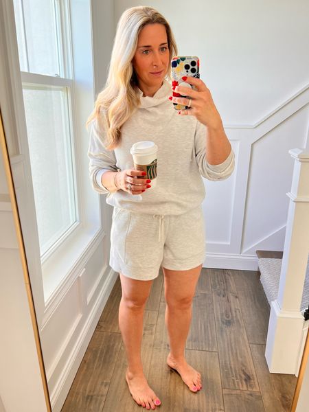 Varley Set

Varley shorts  - wearing a size medium

Varley sweatshirt - runs large - could size down. I’m in my true size medium. 

Both pieces are super soft and perfect for mom life. 

#shorts #varley #momlife #summerstyle #casualstyle #athleisure #matchingset #loungewear 



#LTKOver40 #LTKActive