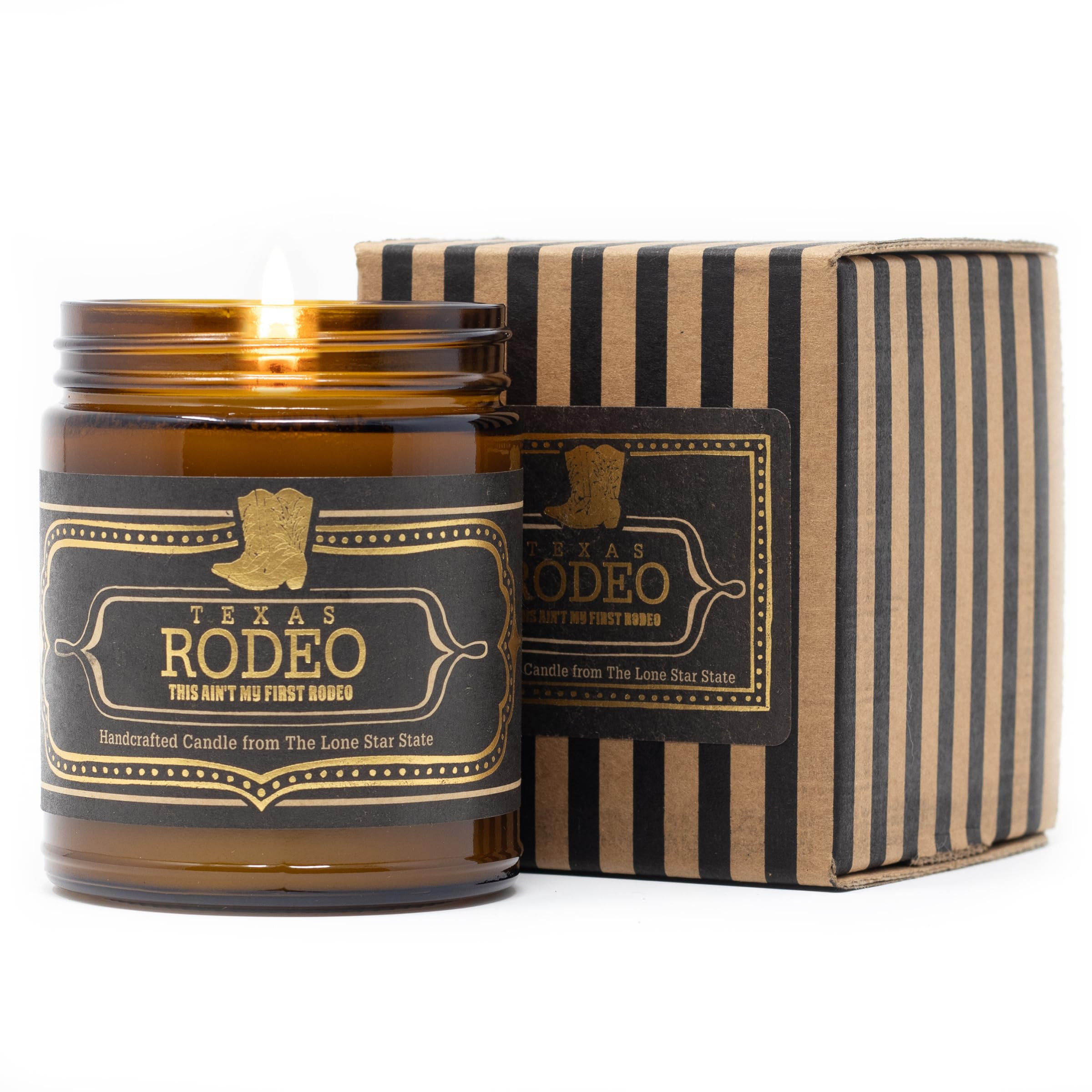 Jackson Vaughn Scented Texas Candle, Rodeo - Scents of Leather, Patchouli, Dry Straw, Spice - 9oz... | Amazon (US)