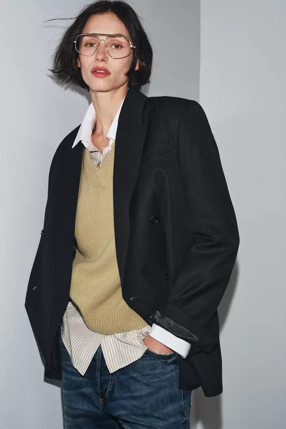 100% WOOL V-NECK JUMPER | Zara UK
