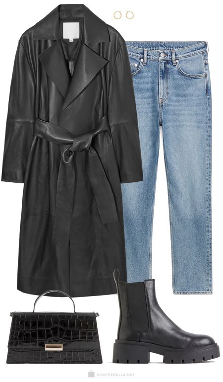 Leather trench coat outfit of the day 🖤✨ outfit | leather | trench | coat | ways to wear | trench coat | ootd | denim | jeans | black shoes | boots | bag | hangbag | crossbody | leather trench coat | ootd | outfit inspo | what to wear

#LTKFind #LTKstyletip #LTKworkwear