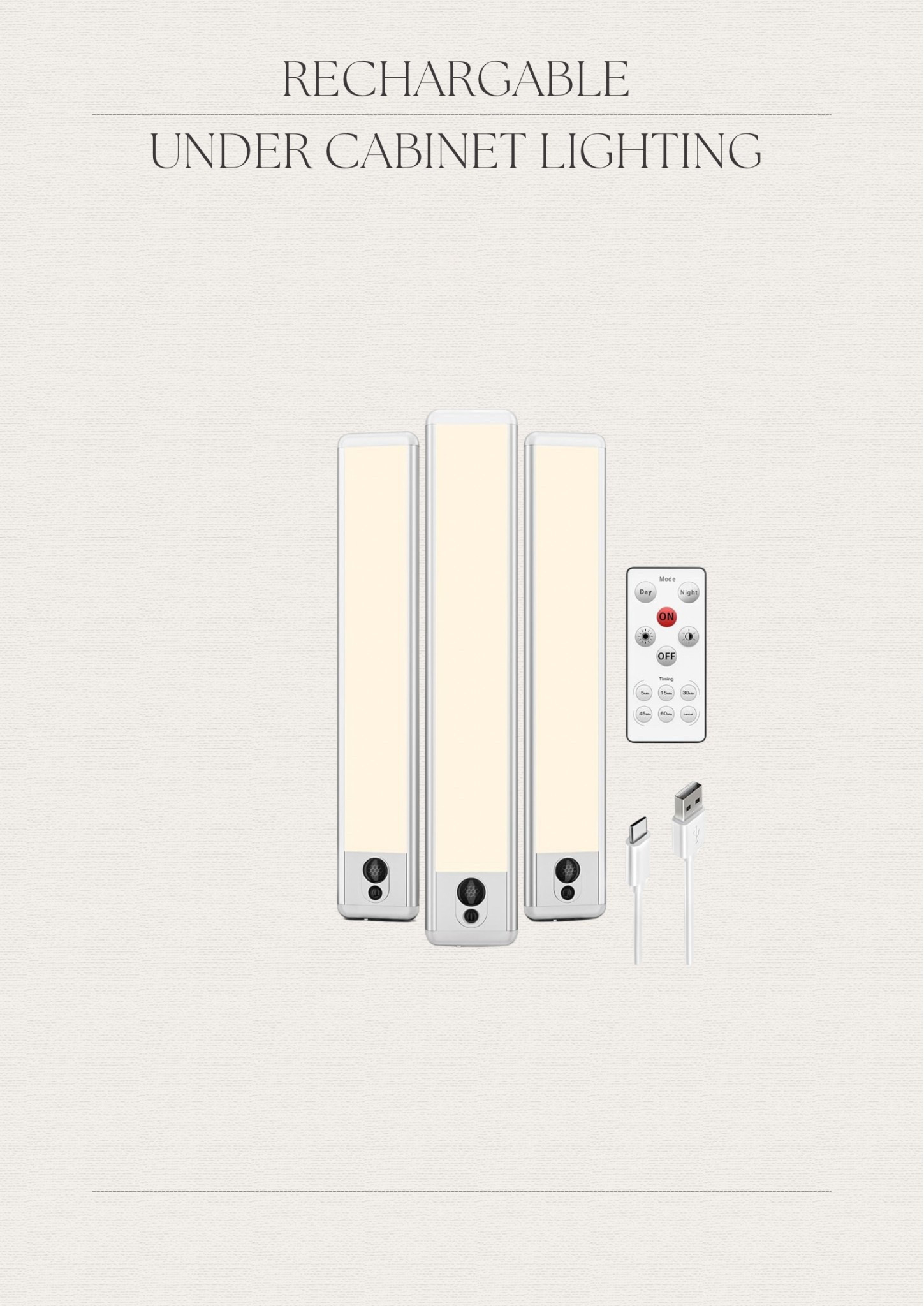 Easy recharging under cabinet lighting 

#LTKHome #LTKWatchNow