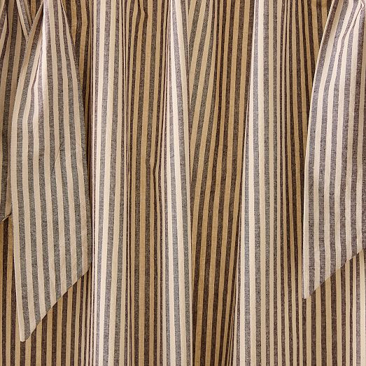Pierce & Ward Cotton Linen Stripe Shower Curtain | West Elm (US)
