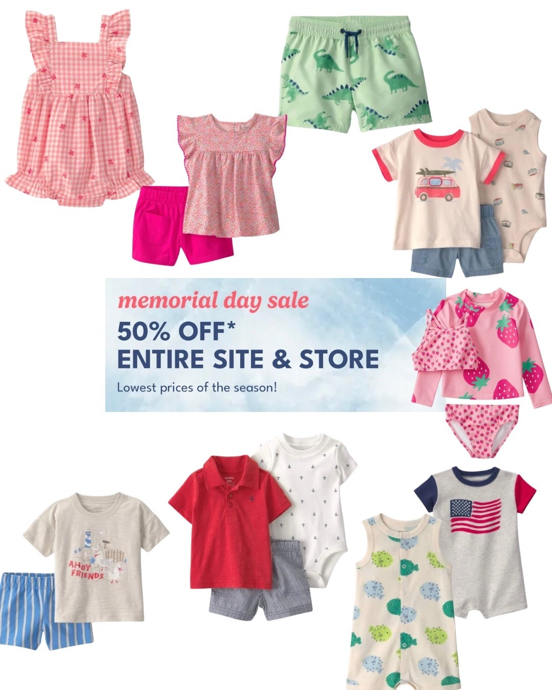 Tiny styles, big savings 🛍️✨ The entire Carter’s store is 50% OFF — time to stock up on all the cute baby essentials before they’re gone 💕👶

#LTKmomlife #LTKU #LTKSaleAlert