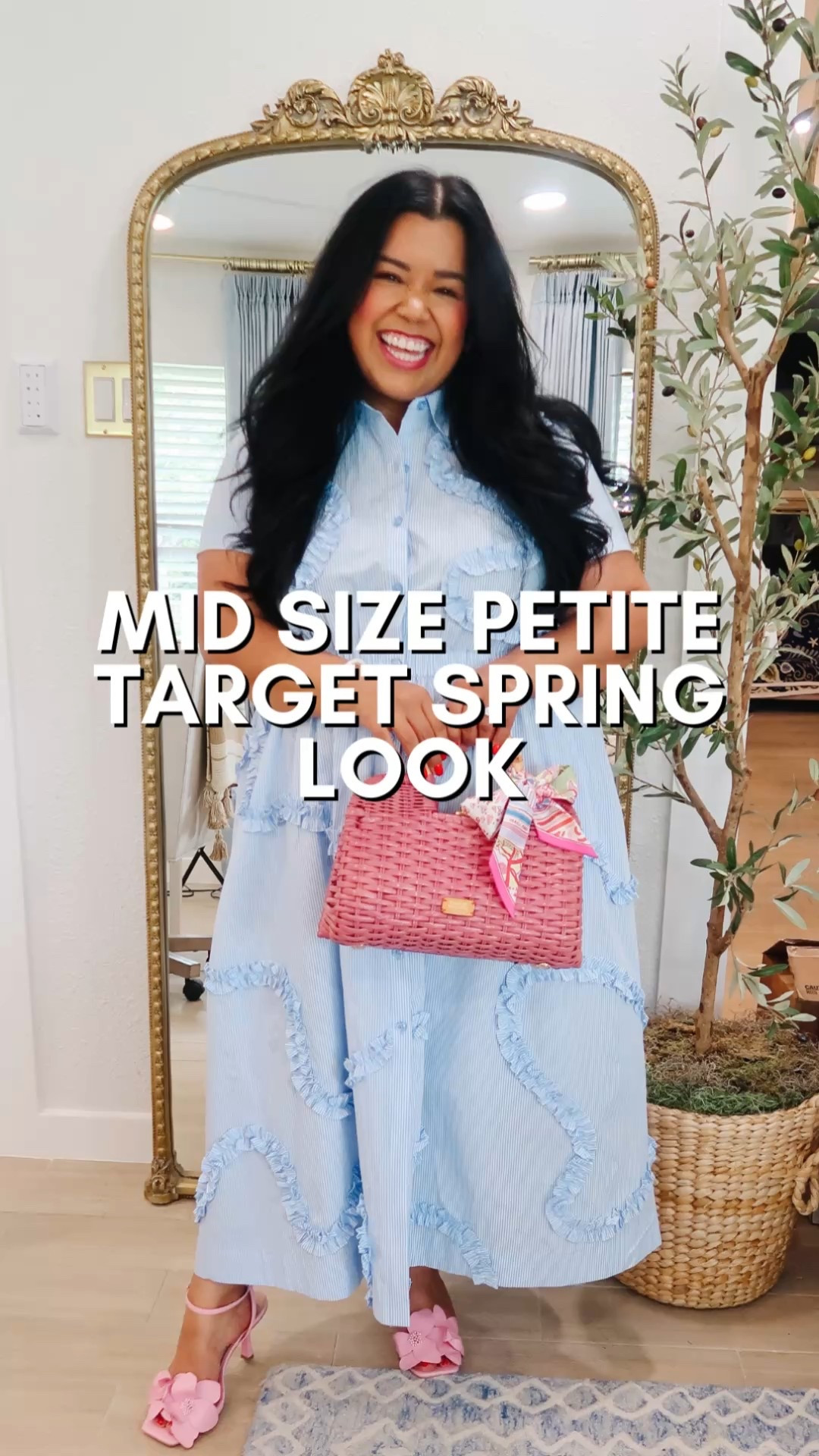 It’s Spring and almost Summer and this Kate Spade x Target collab came out with the perfect shirt dress!  #targetfashion #targetfinds  

💖I love this fun and whimsy in this dress, love the light blue pinstripe but it also comes in Kate Spade green as well! It also has pockets! I’m wearing a Large! 

💖I paired my dress with my favorite bamboo and wicker bag from Francis Valentine and some Target heels from last season because we love to be an accessory repeater! 
 
Spring fashion, brunch outfit, classic fashion, preppy fashion, mid size fashion, target finds 
#summeroutfits #midsizestyle #midsizefashion #springoutfits #size16style #size16fashion #modestfashion #modestdress #petitefashion #petitestyleinspo  #ltkmidsize #ltkplussize #grandmillenialoutfit #classicstyle #ifounditattarget #katespadextarget 

#LTKPlusSize #LTKMidsize #LTKPetite