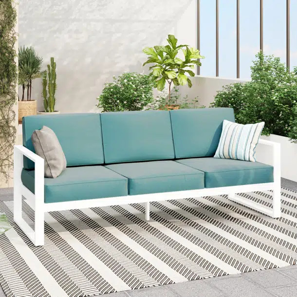 Toli 75.6'' Aluminum Outdoor Loveseat | Wayfair North America