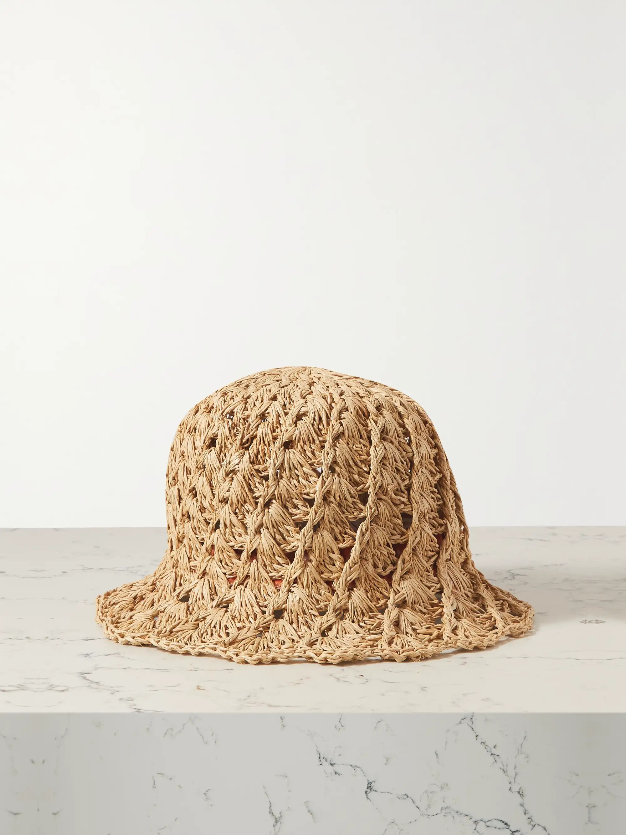 Scalloped crocheted raffia bucket hat | NET-A-PORTER (US)