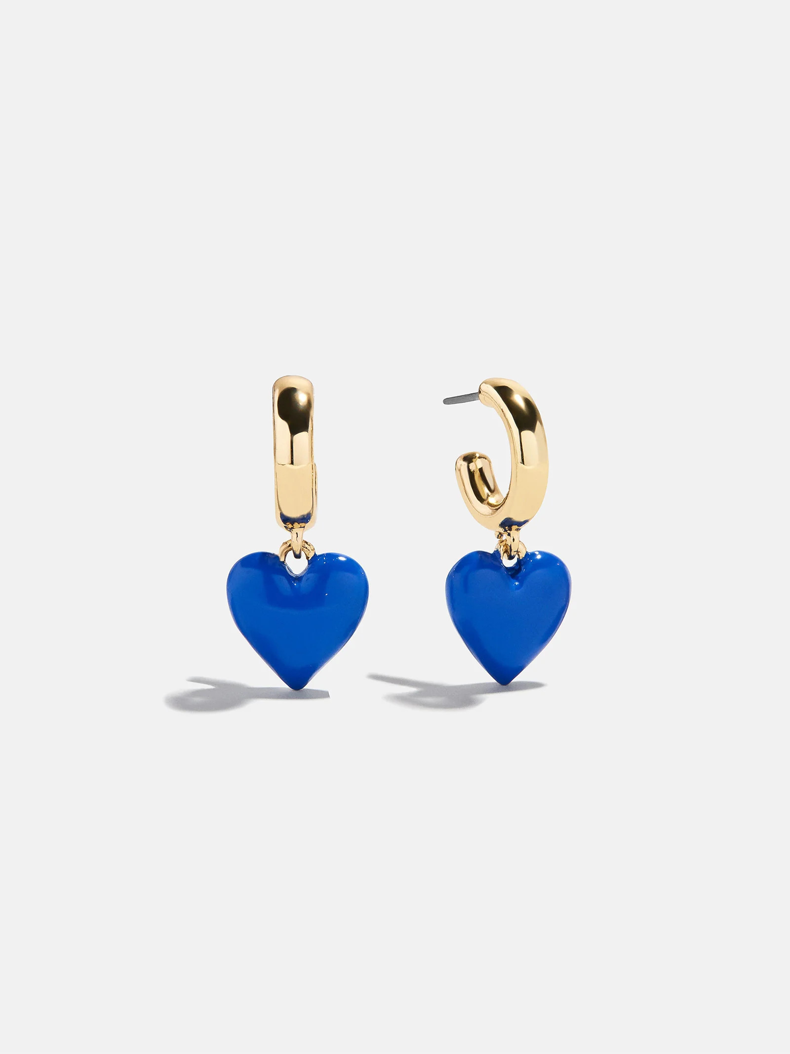 Game Day Heart Drop Earrings - Blue | BaubleBar
