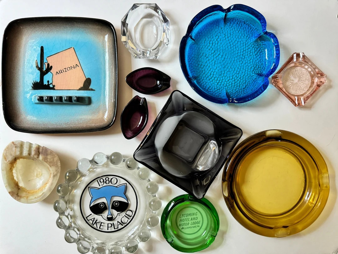 Your Choice of Vintage Mid Century Ashtrays MCM Ashtray Vintage Colored Glass Ashtray Vintage Sou... | Etsy (US)