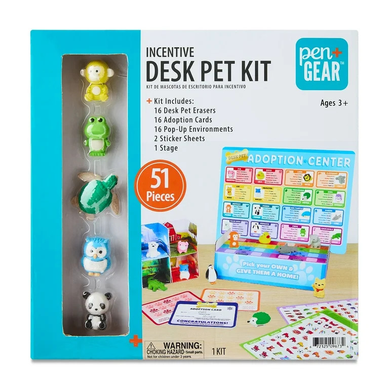 Pen+Gear Incentive Desk Pet Kit for Kid Prizes, Rewards for School | Walmart (US)
