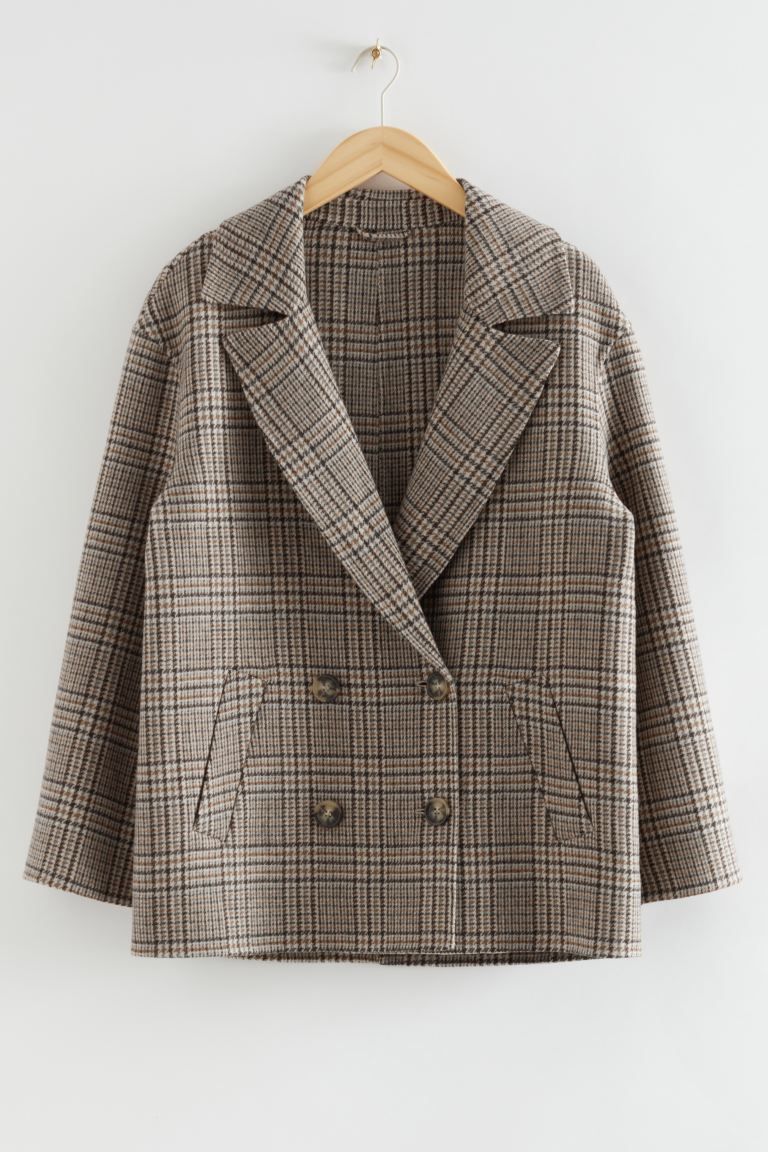 Relaxed Double-Breasted Wool Coat | H&M (UK, MY, IN, SG, PH, TW, HK)