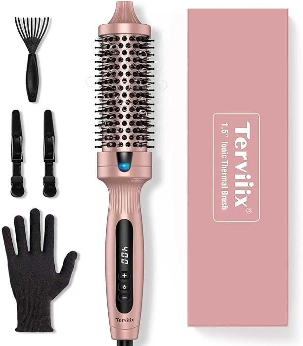 Terviiix Thermal Brush Get Voluminous Style, Quick Heating Hot Brush, Ceramic Tourmaline Ionic He... | Amazon (US)