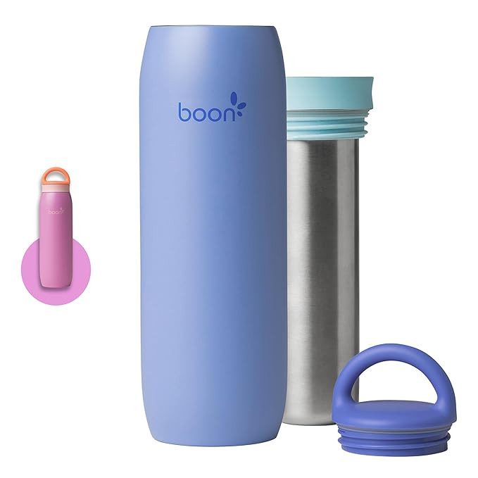Boon Frosh Portable Breast Milk Chiller - Stainless Steel Cooler and Storage Container - Blue - K... | Amazon (US)
